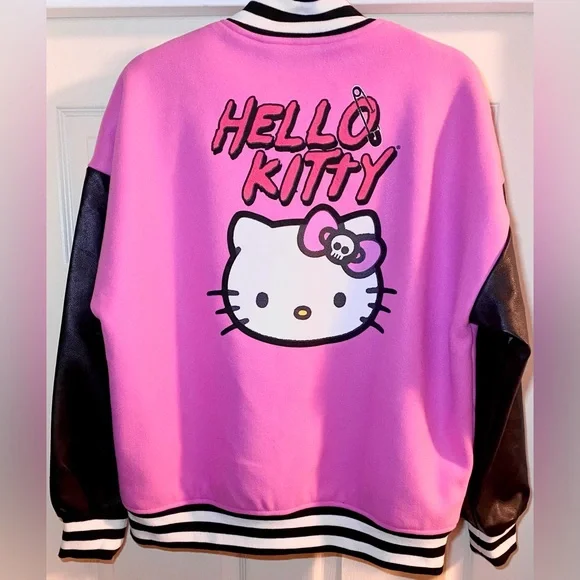 ジャケット・アウター Forever 21 Hello Kitty Forever 21 HELLO KITTY and Friends Pink Varsity Jacket, Size